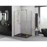 Mexen Exo-BR Duo sprchový kút otváravý 80 x 90 cm, transparentný, zlatý - 8182-080-090-50-00