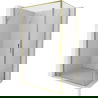 Mexen Exo sprchový kút otvárací 80 x 70 cm, transparentný, zlatý - 8181-080-070-50-00