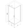 Mexen Exo sprchový kút s otváraním 80 x 85 cm, transparentný, zlatý - 8181-080-085-50-00