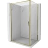 Mexen Exo sprchový kút s otváraním 80 x 85 cm, transparentný, zlatý - 8181-080-085-50-00