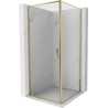 Mexen Exo-BR otváracia sprchová kabína 90 x 90 cm, transparentná, zlatá - 8181-090-090-50-00
