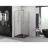 Mexen Exo-BR otváracia sprchová kabína 90 x 90 cm, transparentná, zlatá - 8181-090-090-50-00