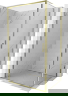Mexen Exo sprchový kút s otváracími dverami 100 x 90 cm, transparentný, zlatý - 8181-100-090-50-00