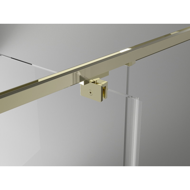 Mexen Exo-BR výklopná sprchová kabína 100 x 100 cm, transparentná, zlatá - 8181-100-100-50-00