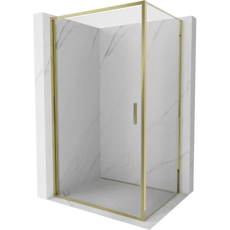 Mexen Exo sprchovací kút otvárací 80 x 70 cm, transparentný, zlatý - 817-080-070-50-00