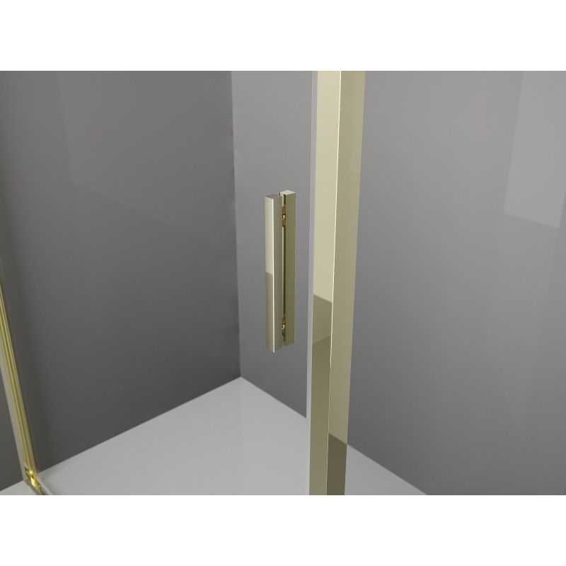 Mexen Exo otváracia sprchová kabína 75 x 80 cm, transparentná, zlatá - 817-075-080-50-00