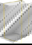 Mexen Exo sprchový kút otvárací 100 x 80 cm, priehľadný, zlatý - 817-100-080-50-00