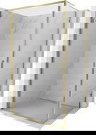 Mexen Exo sprchový kút výklopný 100 x 80 cm, priehľadný, zlatý - 817-100-080-50-00