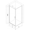 Mexen Exo sprchová kabína výklopná 100 x 85 cm, transparentná, zlatá - 817-100-085-50-00