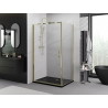 Mexen Exo-B sprchovací kút s otváracími dverami 90 x 95 cm, transparentný, zlatý - 817-090-095-50-00
