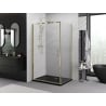 Mexen Exo sprchovací kút s otočnými dverami 75 x 100 cm, transparentný, zlatý - 817-075-100-50-00