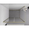 Mexen Exo-F skladací sprchovací kút 85 x 90 cm, transparentný, zlatý - 816-085-090-50-00