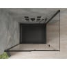 Mexen Omega sprchový kút posuvný 100 x 80 cm, transparentný, čierny + vanička Flat, čierna - 825-100-080-70-00-4070B