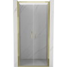 Mexen Exo-B Duo dvojité sprchové dvere otváracie 70 cm, transparentné, zlaté - 814-070-000-50-00