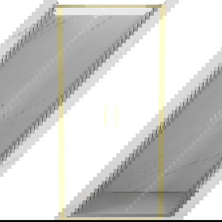Mexen Exo dvojité sprchové dvere s otváraním 80 cm, transparentné, zlaté - 814-080-000-50-00