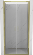 Mexen Exo-B Duo dvojité sprchové dvere 90 cm, priehľadné, zlaté - 814-090-000-50-00
