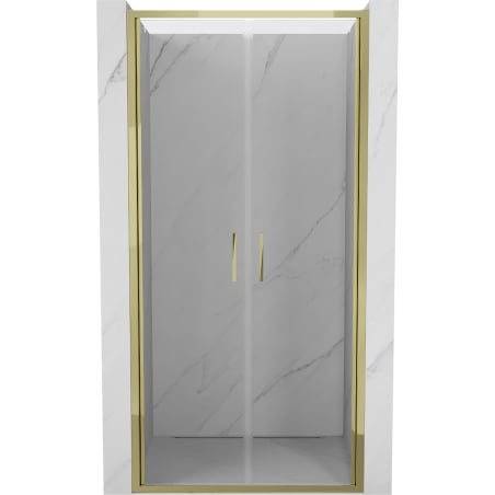 Mexen Exo dvojité otočné sprchové dvere 100 cm, transparentné, zlaté - 814-100-000-50-00