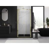 Mexen Exo-B Duo dvojité sprchové dvere otvárateľné 100 cm, transparentné, zlaté - 814-100-000-50-00