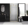 Mexen Exo-S posuvné sprchové dvere 120 cm, transparentné, zlaté - 8151-120-000-50-00