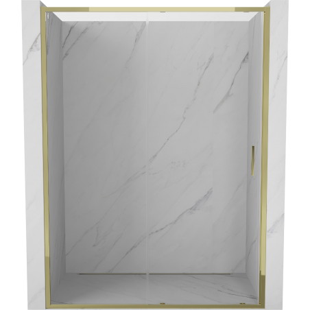 Mexen Exo-S posuvné sprchové dvere 160 cm, transparentné, zlaté - 8151-160-000-50-00