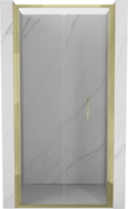 Mexen Exo-F skladacie sprchové dvere 60 cm, transparentné, zlaté - 816-060-000-50-00