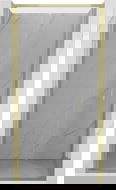 Mexen Exo sklápacie sprchové dvere 80 cm, transparentné, zlaté - 816-080-000-50-00