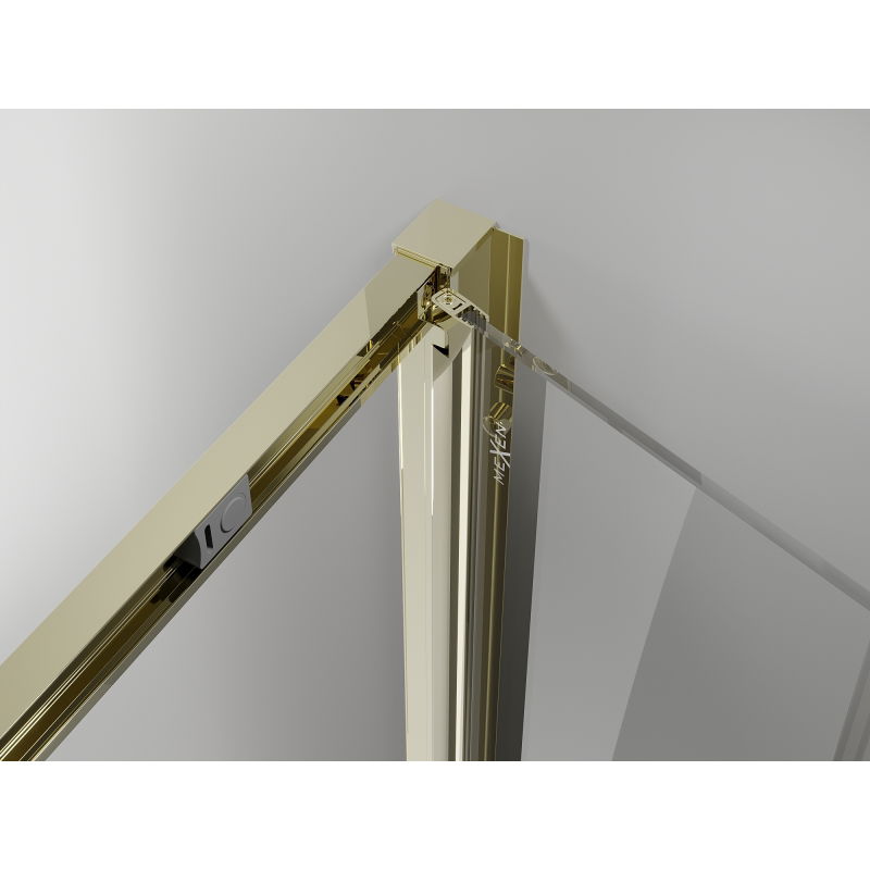 Mexen Exo skladacie sprchové dvere 95 cm, transparentné, zlaté - 816-095-000-50-00