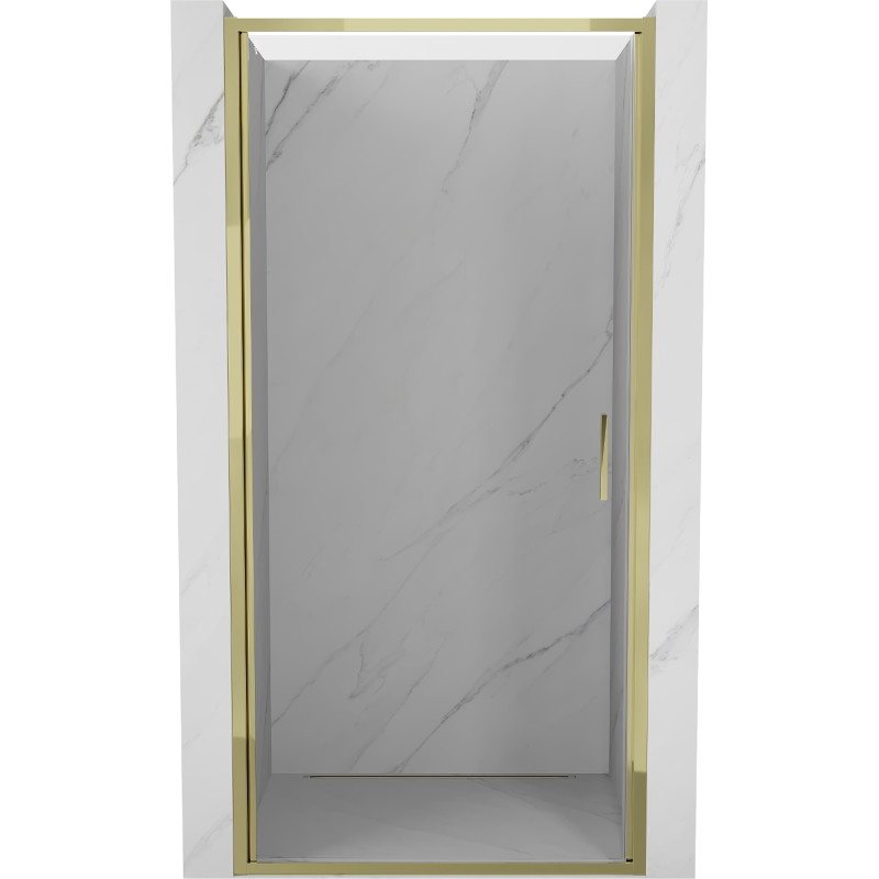 Mexen Exo-B sprchové dvere otváravé 90 cm, transparentné, zlaté - 817-090-000-50-00