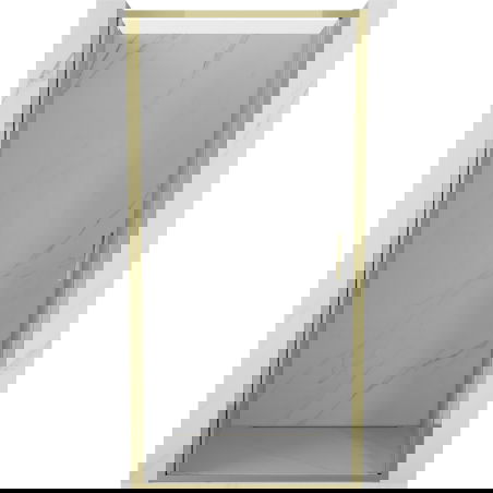 Mexen Exo sprchové dvere otváravé 90 cm, transparentné, zlaté - 817-090-000-50-00