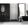 Mexen Exo-BR sprchové dvere otváracie 60 cm, priehľadné, zlaté - 8181-060-000-50-00