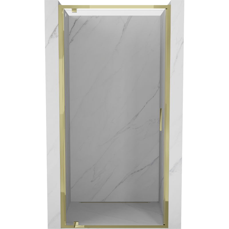 Mexen Exo sprchové dvere výklopné 85 cm, transparentné, zlaté - 8181-085-000-50-00