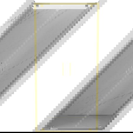 Mexen Exo dvojité sprchové dvere 100 cm, priehľadné, zlaté - 8182-100-000-50-00