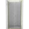 Mexen Exo-BR Duo dvojité otváravé sprchové dvere 100 cm, transparentné, zlaté - 8182-100-000-50-00
