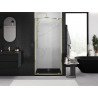 Mexen Exo-BR Duo dvojité otváravé sprchové dvere 100 cm, transparentné, zlaté - 8182-100-000-50-00