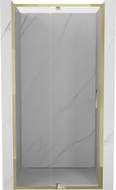 Mexen Exo-R sprchové dvere otváravé 90 cm, transparentné, zlaté - 819-090-000-50-00