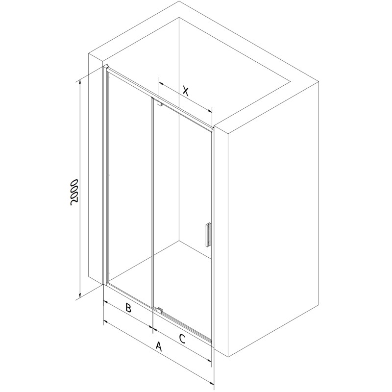 Mexen Exo-R sprchové dvere s otočnými 120 cm, transparentné, zlaté - 819-120-000-50-00