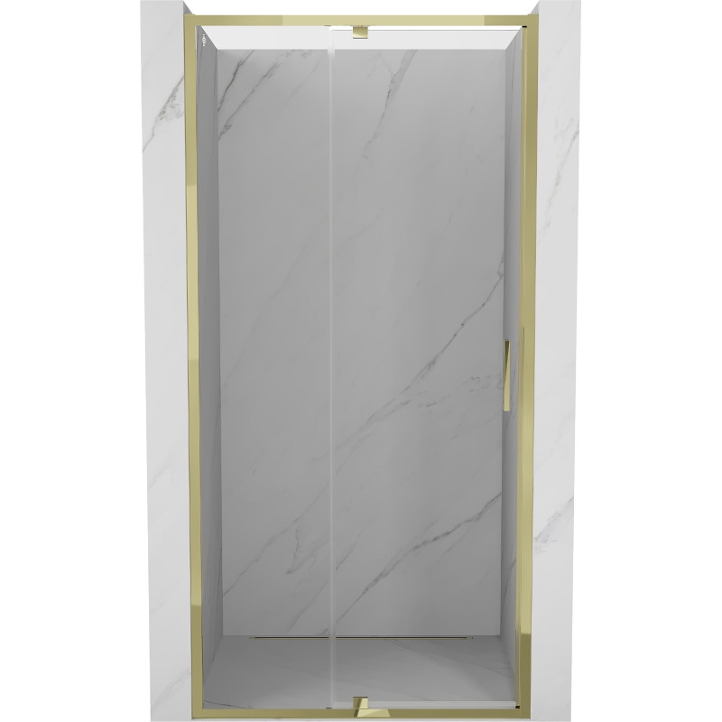 Mexen Exo-R sprchové dvere s otočnými 120 cm, transparentné, zlaté - 819-120-000-50-00