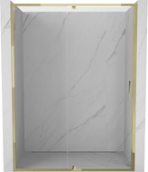 Mexen Exo-R dvere do sprchy otváracie 130 cm, transparentné, zlaté - 819-130-000-50-00