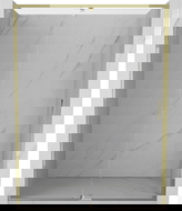 Mexen Exo sprchové dvere otváravé 130 cm, priehľadné, zlaté - 819-130-000-50-00