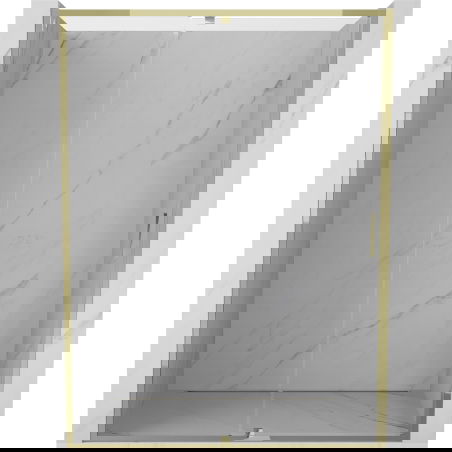 Mexen Exo sprchové dvere, otváravé 140 cm, transparentné, zlaté - 819-140-000-50-00
