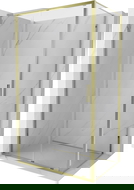 Mexen Exo sprchový kút posuvný 100 x 75 cm, transparentný, zlatý - 8151-100-075-50-00