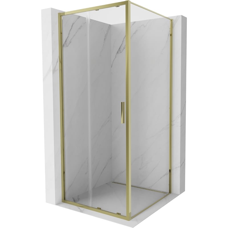 Mexen Exo posuvná sprchová kabína 95 x 95 cm, transparentná, zlatá - 8151-095-095-50-00