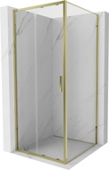 Mexen Exo-S posuvná sprchová kabína 95 x 95 cm, transparentná, zlatá - 8151-095-095-50-00
