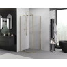 Mexen Exo-S posuvná sprchová kabína 95 x 95 cm, transparentná, zlatá - 8151-095-095-50-00