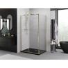 Mexen Exo-S posuvná sprchová kabína 115 x 100 cm, transparentná, zlatá - 8151-115-100-50-00