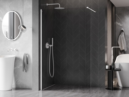 Mexen Kioto-X sprchová stena Walk-in 80 x 200 cm, transparentná 10 mm, biela - 800-080-101-20-00-X