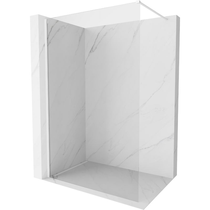 Mexen Kioto-X sprchová stena Walk-in 90 x 200 cm, transparentná 10 mm, biela - 800-090-101-20-00-X