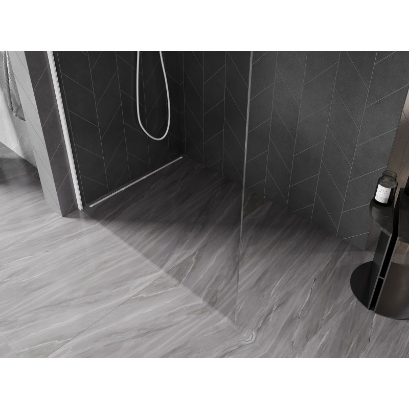 Mexen Kioto-X sprchová stena Walk-in 150 x 200 cm, transparentná 10 mm, biela - 800-150-101-20-00-X