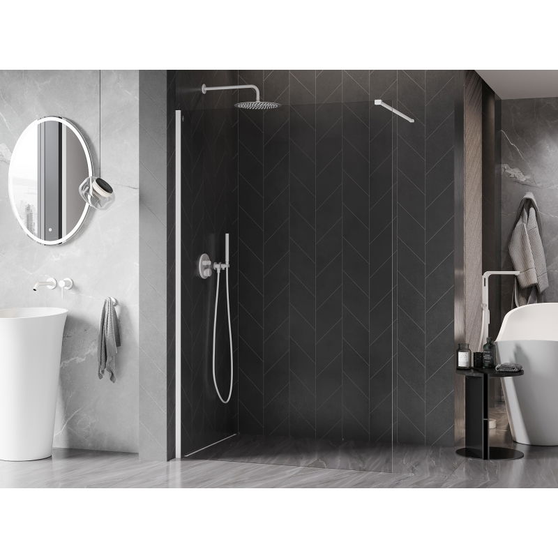 Mexen Kioto-X vytvára sprchovú stenu Walk-in 160 x 200 cm, priehľadnú 10 mm, bielu - 800-160-101-20-00-X