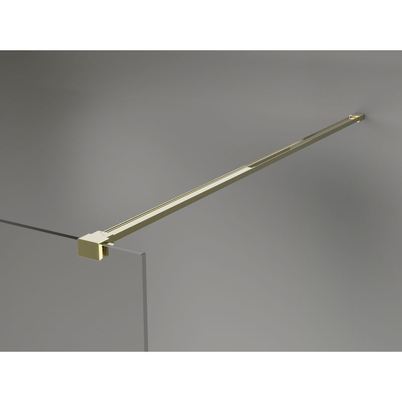 Mexen Kioto-X sprchová priečka Walk-in 160 x 200 cm, priehľadná 10 mm, zlatá - 800-160-101-50-00-X